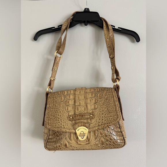 Brahmin toasted almond leather twist latch shoulder bag - Picture 4 of 15